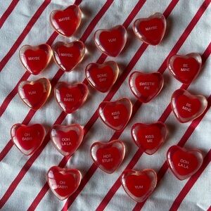 Fun Acrylic Sentiment Hearts ❤️❤️❤️